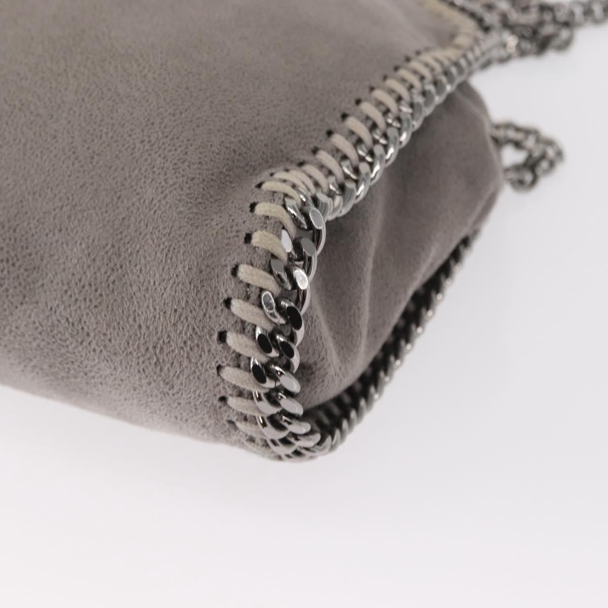 Stella Mccartney Falabella Fold Over Crossbody Bag Shaggy Deer Gray Polyester Shoulder Bag Bag (Pre-Owned)