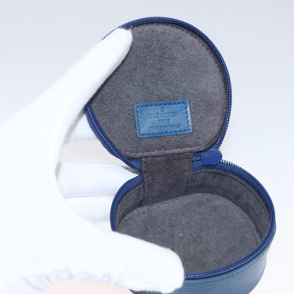 Louis Vuitton Ecrin Bijoux Jewelry Case Epi Leather Blue Leather Clutche & Pouche Bag (Pre-Owned)