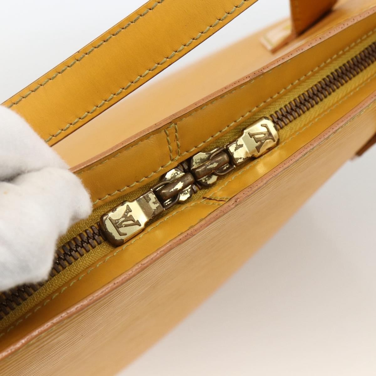 Louis Vuitton Lussac Handbag Epi Leather Yellow Leather Shoulder Bag Bag (Pre-Owned)