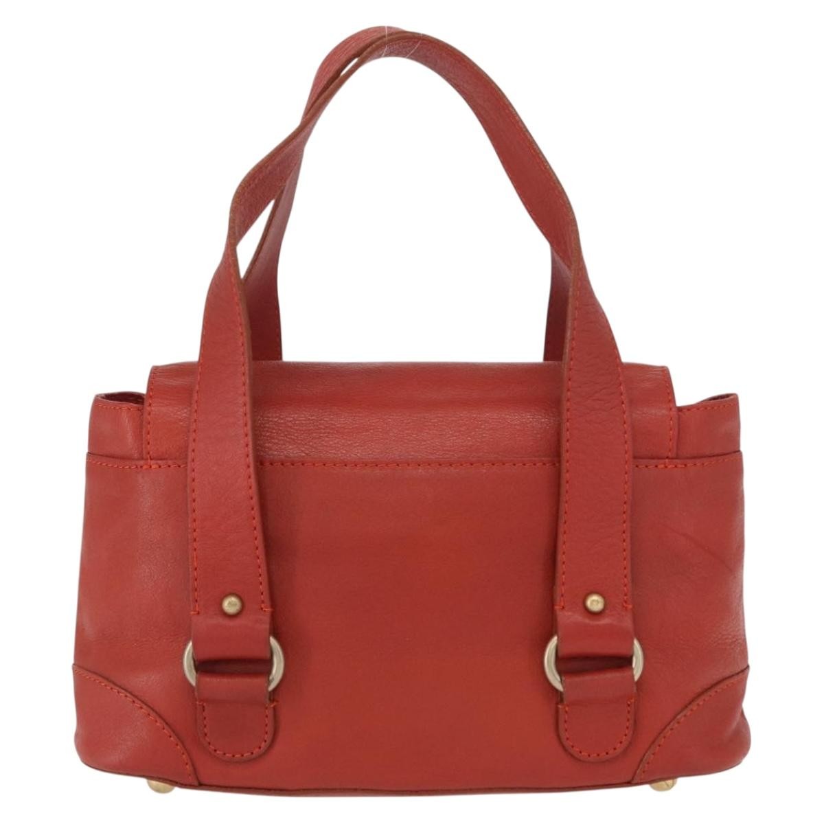 Chloe Vintage Handbag Leather Red Leather Handbag (Pre-Owned)
