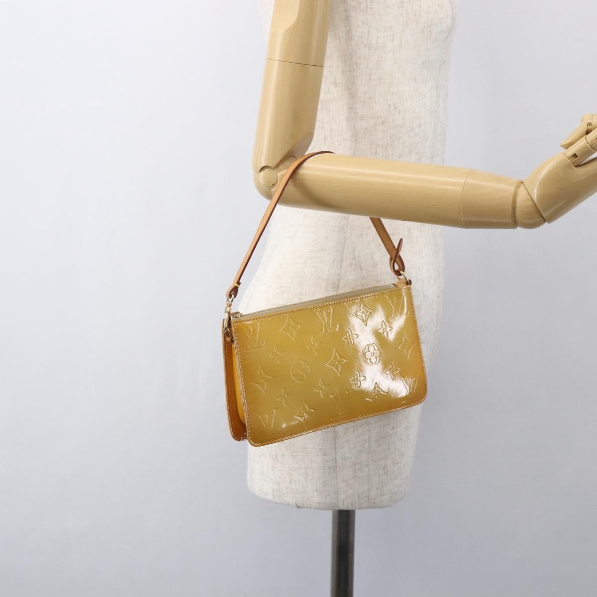 Louis Vuitton Lexington Pochette Monogram Vernis Beige Patent_Leather Clutche & Pouche Bag (Pre-Owned)