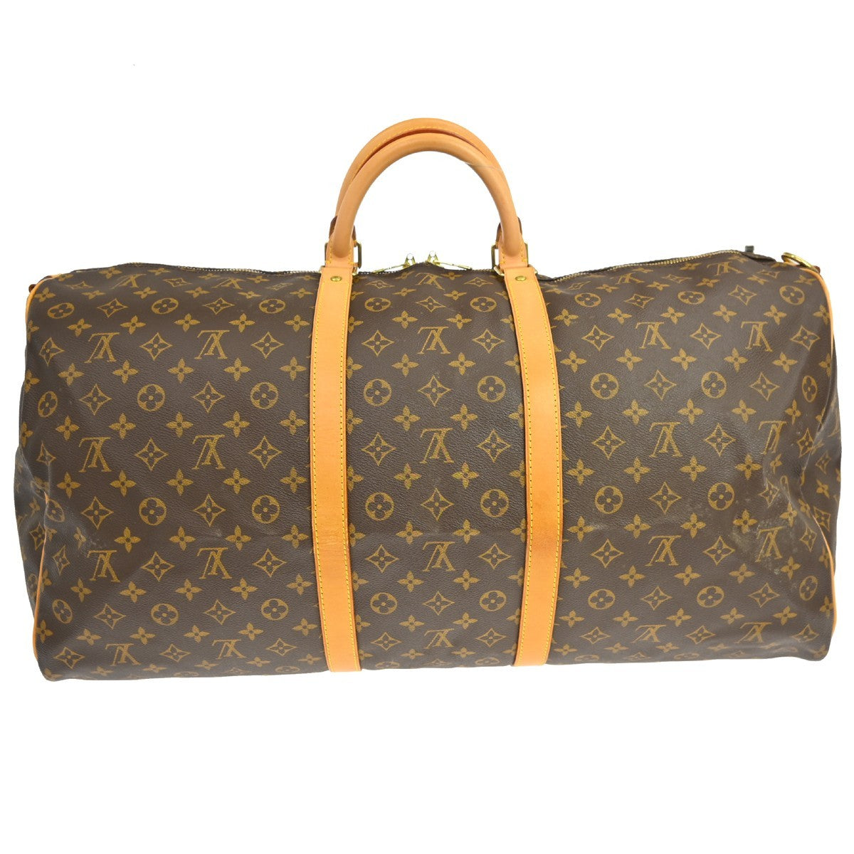 Louis Vuitton Keepall Bandouliere Bag Monogram Canvas Brown Canvas Travel Bag Bag (Pre-Owned)