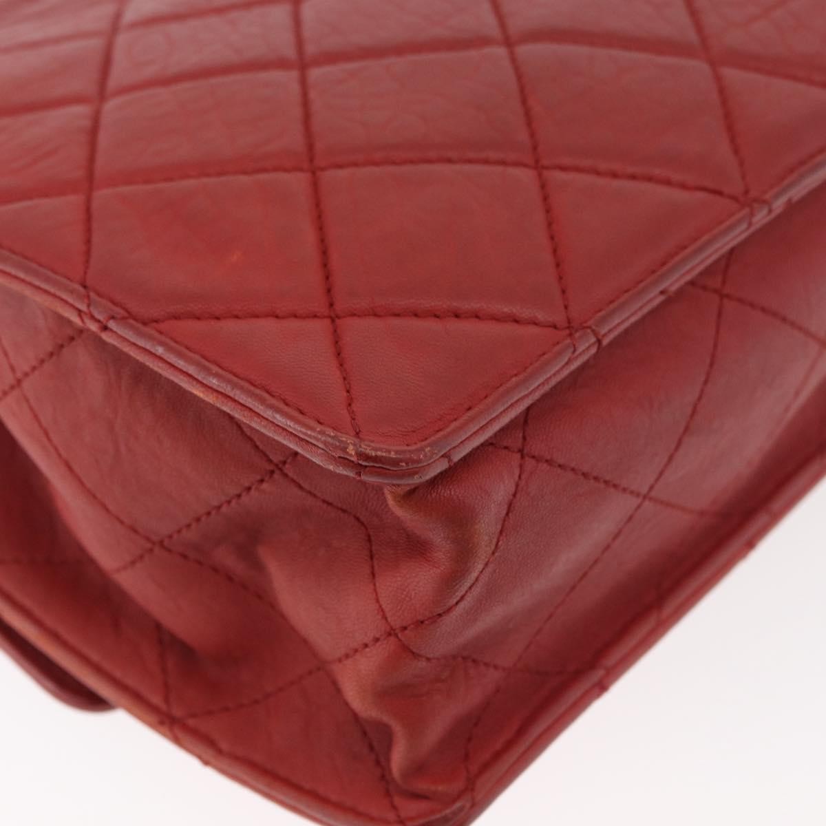 Chanel 2.55 Shoulder Bag Leather Red Leather Handbag (Pre-Owned)