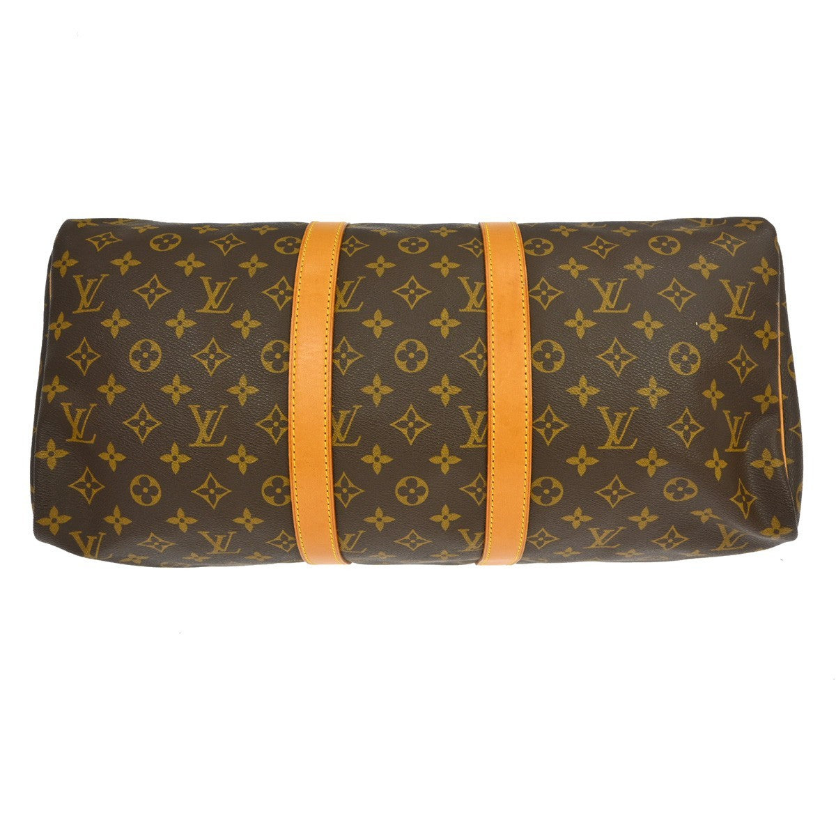Louis Vuitton Keepall Bag Monogram Canvas Brown Canvas Travel Bag Bag (Pre-Owned)