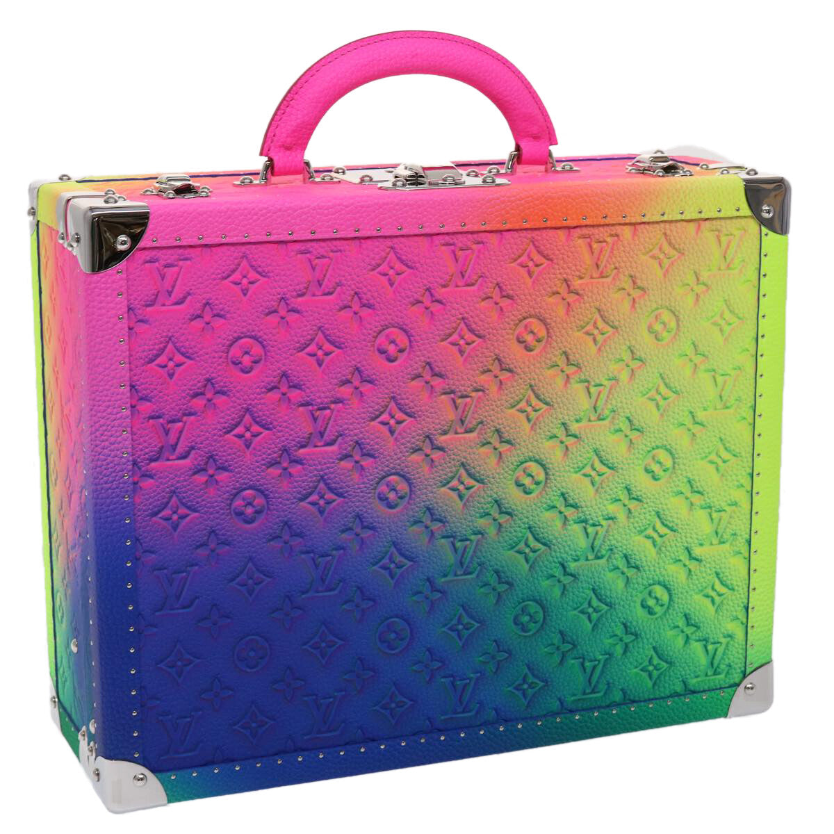 Louis Vuitton Cotteville Trunk Limited Edition Illusion Monogram Taurillon Leather Multicolour Pvc Bag (Pre-Owned)