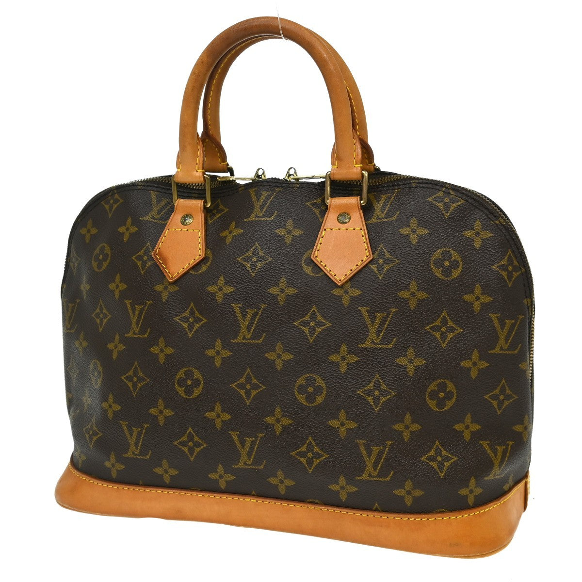 Louis Vuitton Alma Handbag Monogram Canvas Brown Canvas Handbag (Pre-Owned)