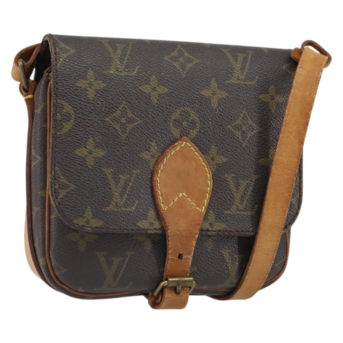 Louis Vuitton Cartouchiere Handbag Monogram Canvas Brown Canvas Shoulder Bag Bag (Pre-Owned)