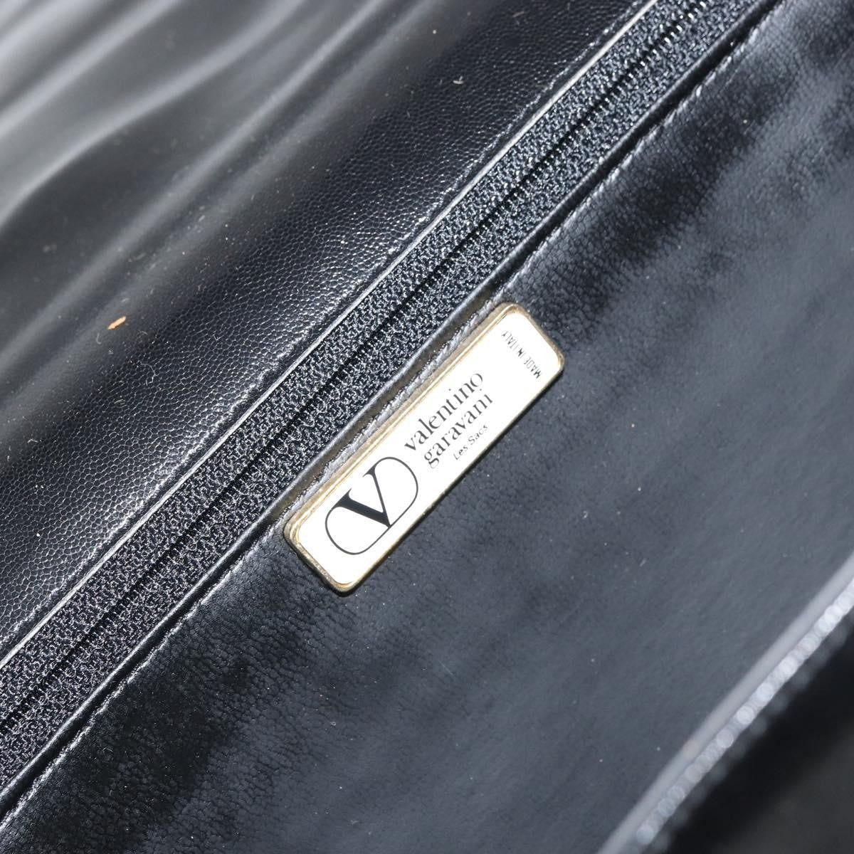 Valentino Garavani Bow Crossbody Bag Leather Black Leather Shoulder Bag Bag (Pre-Owned)