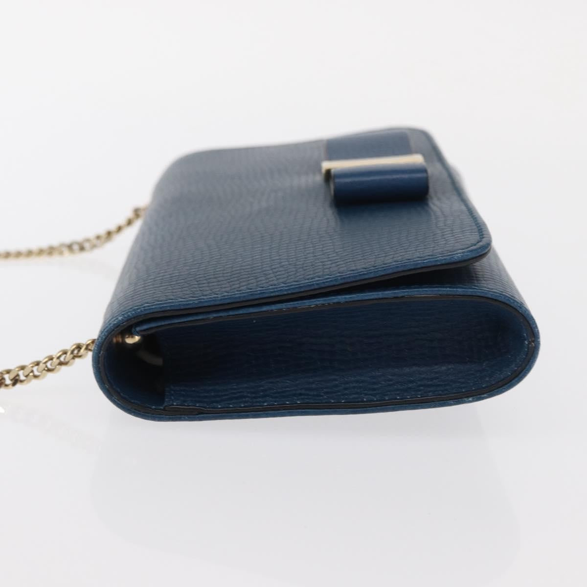 Chloe Vintage Shoulder Bag Leather Blue Leather Shoulder Bag Bag (Pre-Owned)
