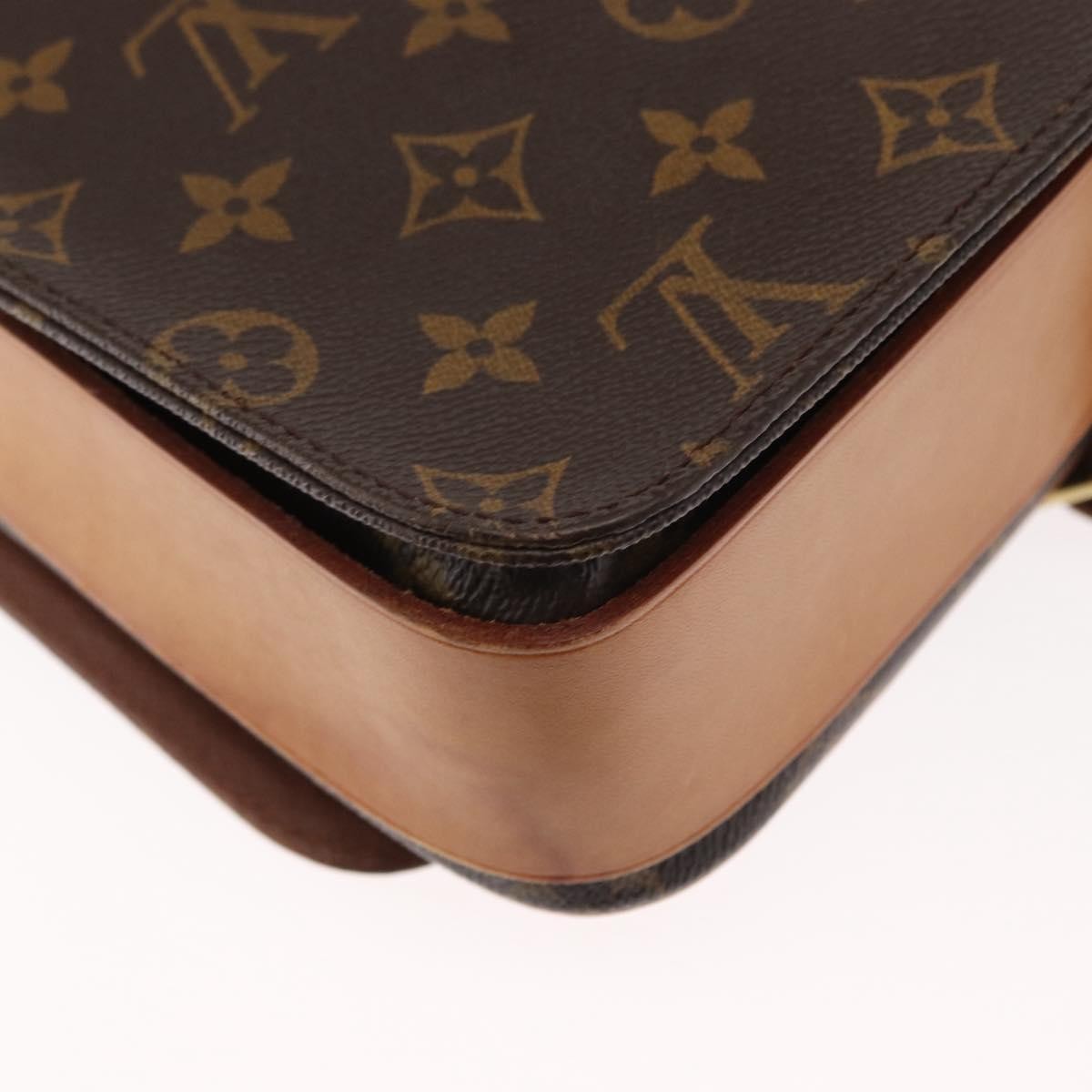 Louis Vuitton Cartouchiere Handbag Monogram Canvas Brown Canvas Shoulder Bag Bag (Pre-Owned)