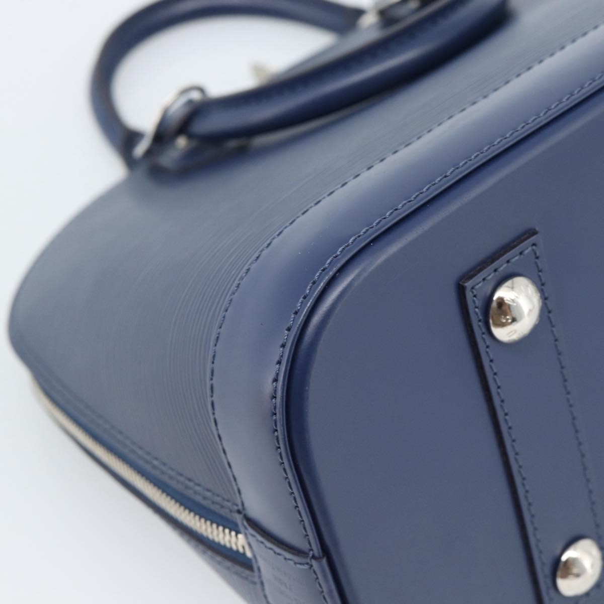 Louis Vuitton Alma Handbag Epi Leather Blue Leather Handbag (Pre-Owned)