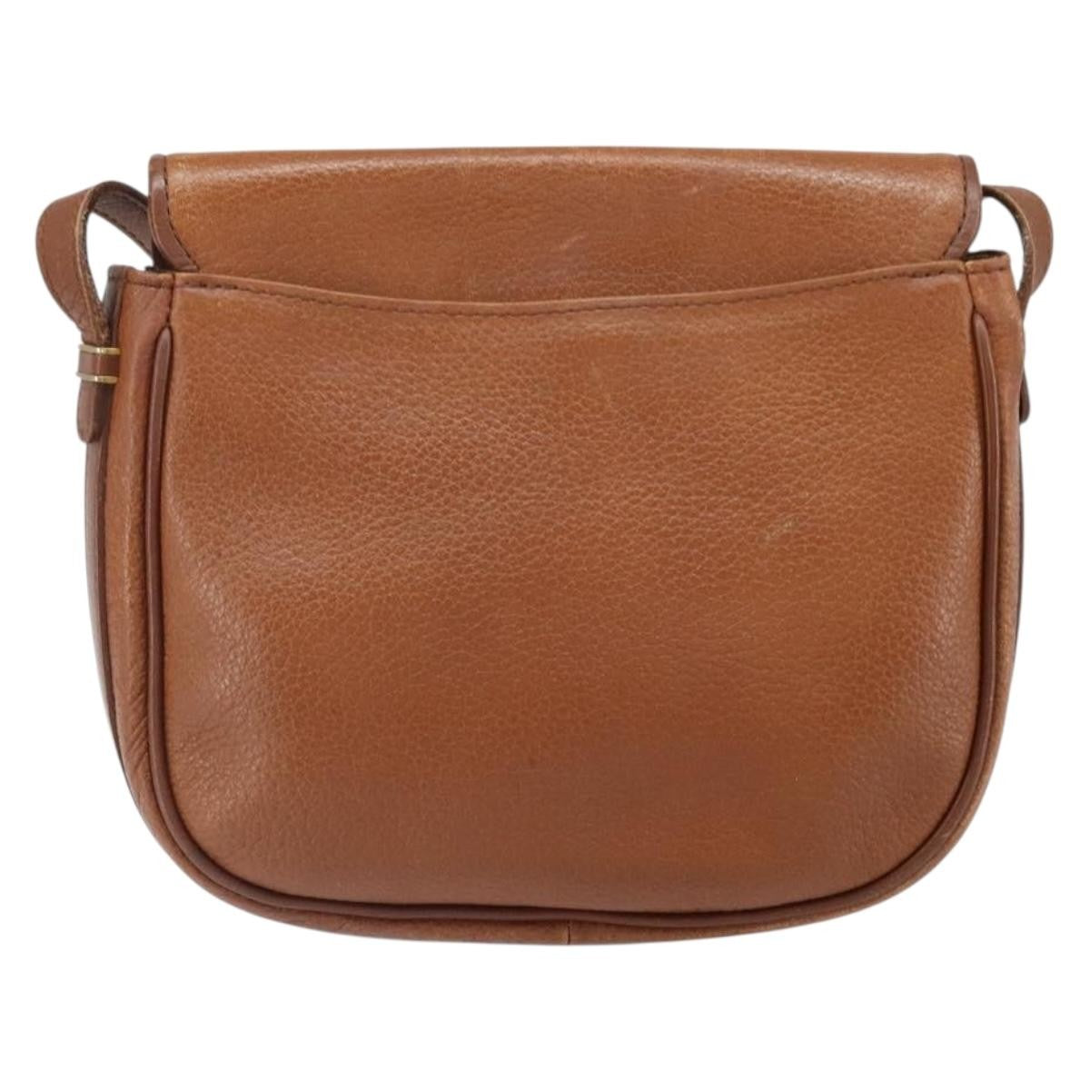 Burberry Vintage Shoulder Bag Leather Brown Leather Shoulder Bag Bag (Pre-Owned)
