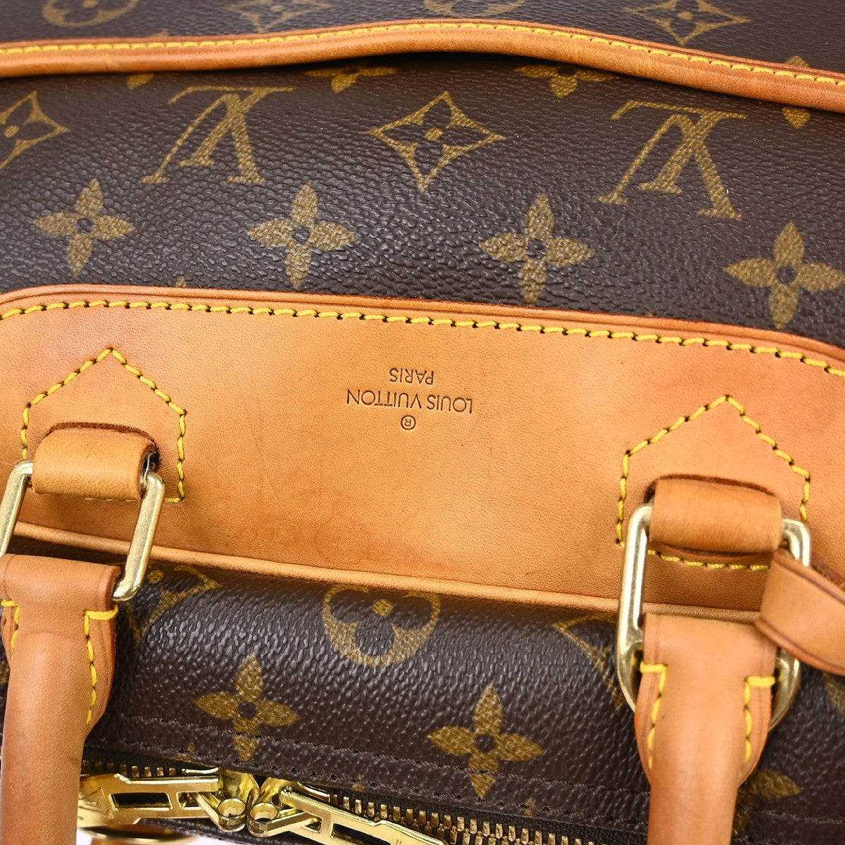 Louis Vuitton Deauville Handbag Monogram Canvas Brown Canvas Handbag (Pre-Owned)