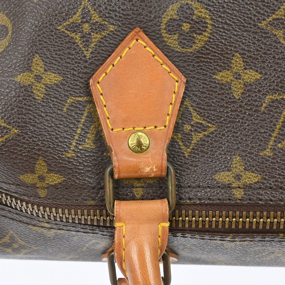 Louis Vuitton Speedy Handbag Monogram Canvas Brown Canvas Handbag (Pre-Owned)