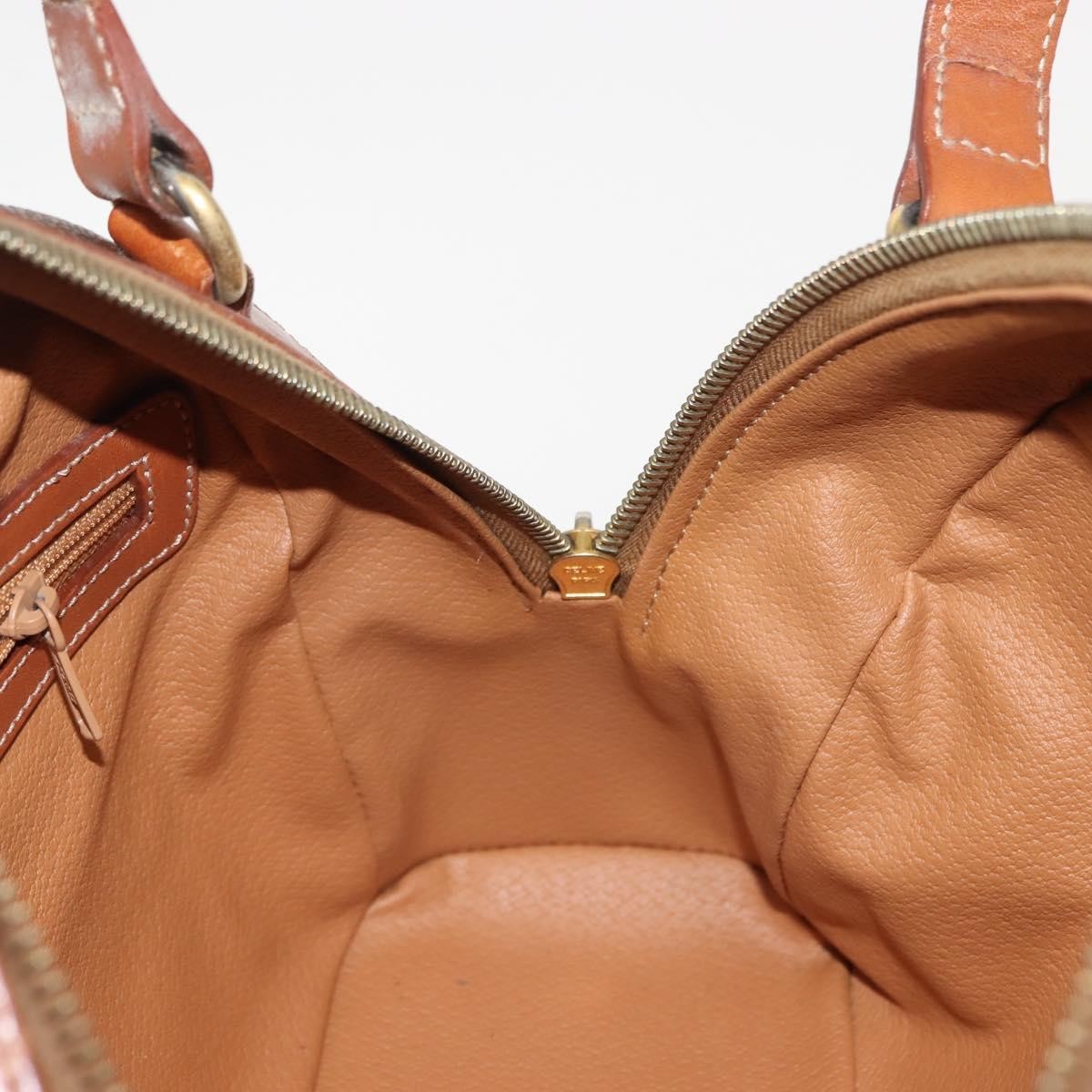 Celine Vintage Macadam Handbag Canvas And Leather Brown Canvas Handbag (Pre-Owned)
