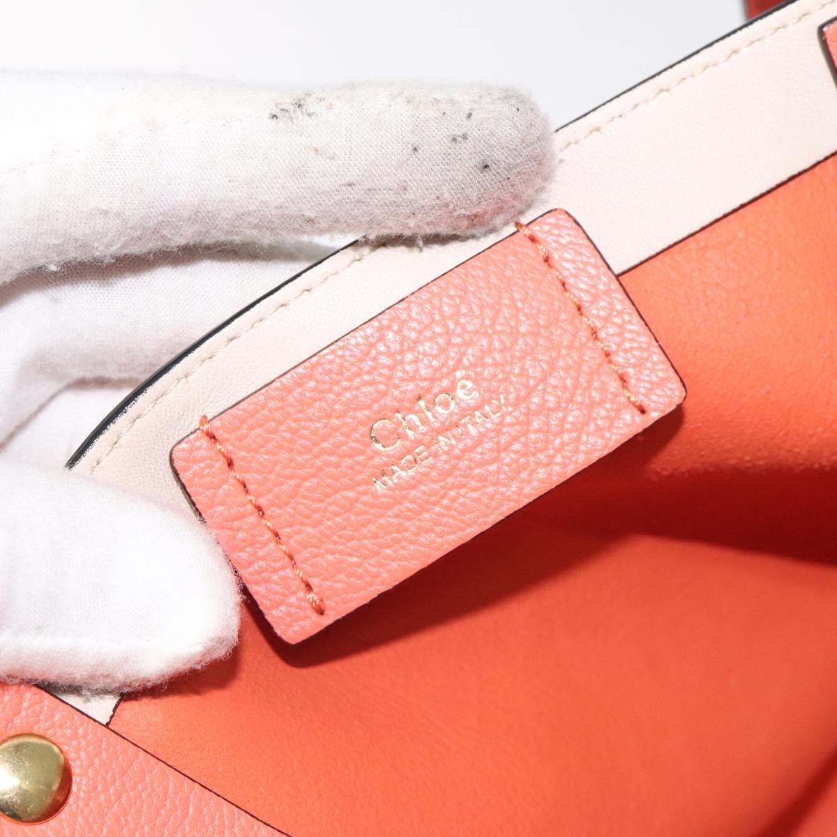 Chloe Dilan Tote Leather Orange Leather Bag (Pre-Owned)