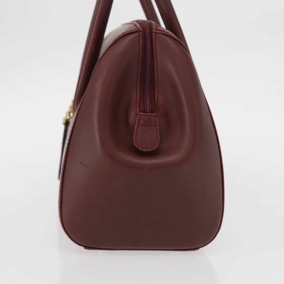 Cartier Must De Cartier Leather Burgundy Leather Handbag (Pre-Owned)