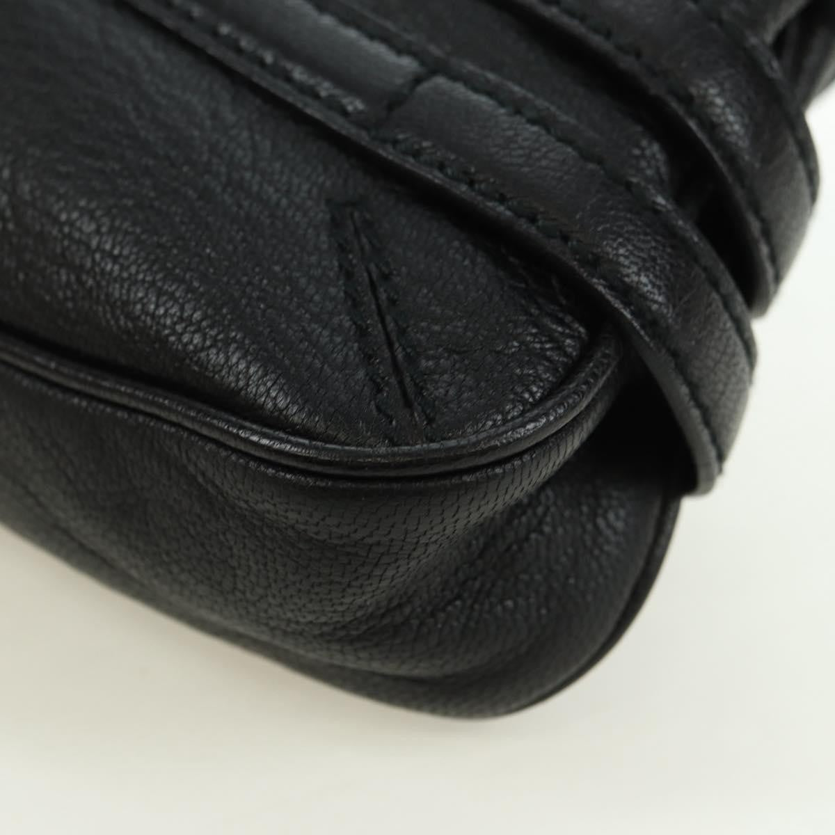 Gucci Horsebit Shoulder Bag Gg Canvas And Leather Black Leather Shoulder Bag Bag (Pre-Owned)