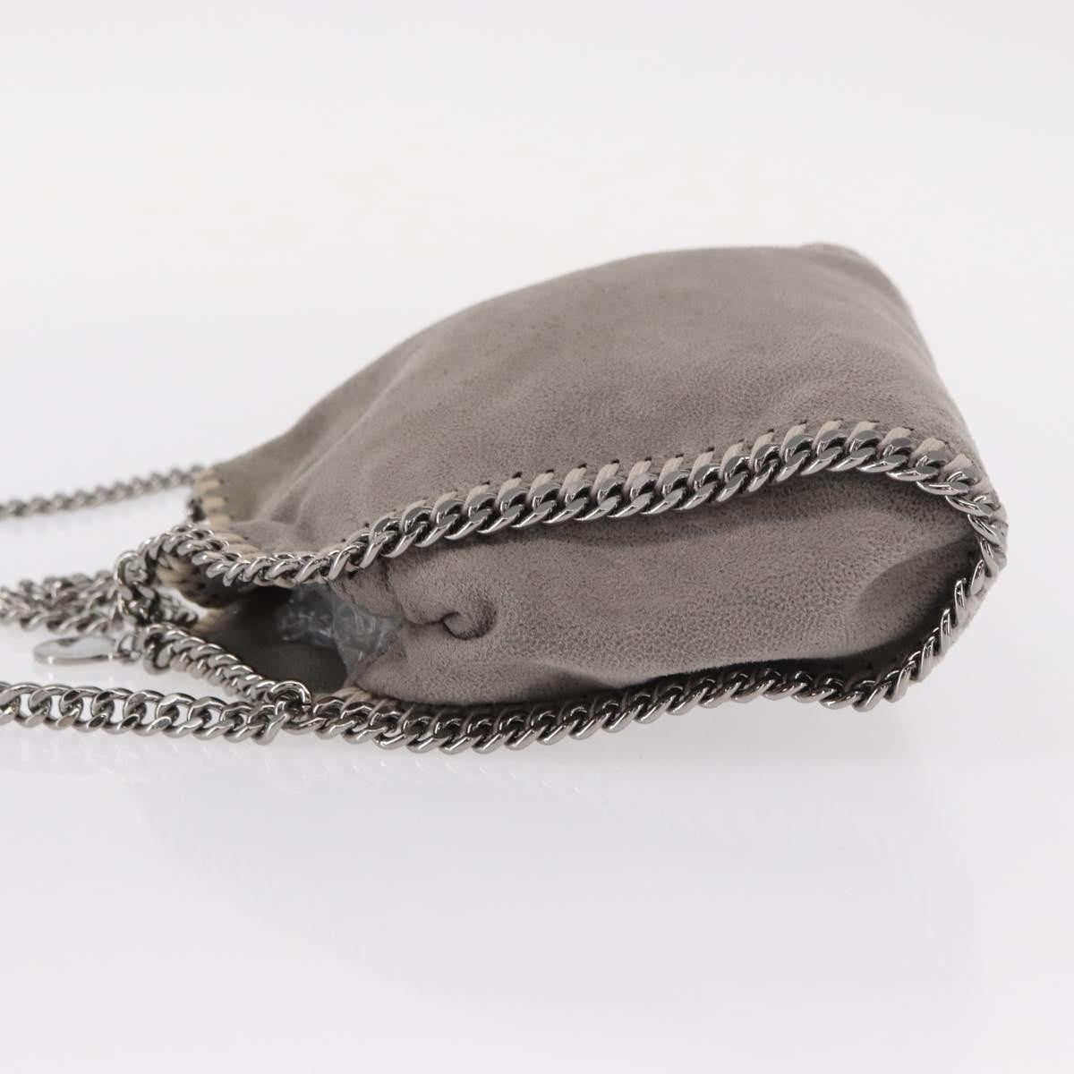 Stella Mccartney Falabella Fold Over Crossbody Bag Shaggy Deer Gray Polyester Shoulder Bag Bag (Pre-Owned)