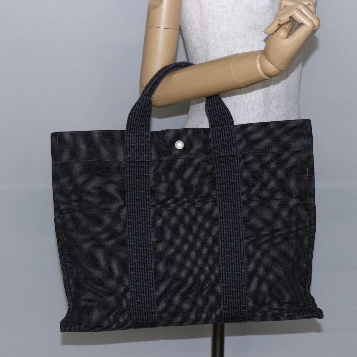 Hermes Fourre-Tout Herline Fourre-Tout Herline Gray Canvas Bag (Pre-Owned)