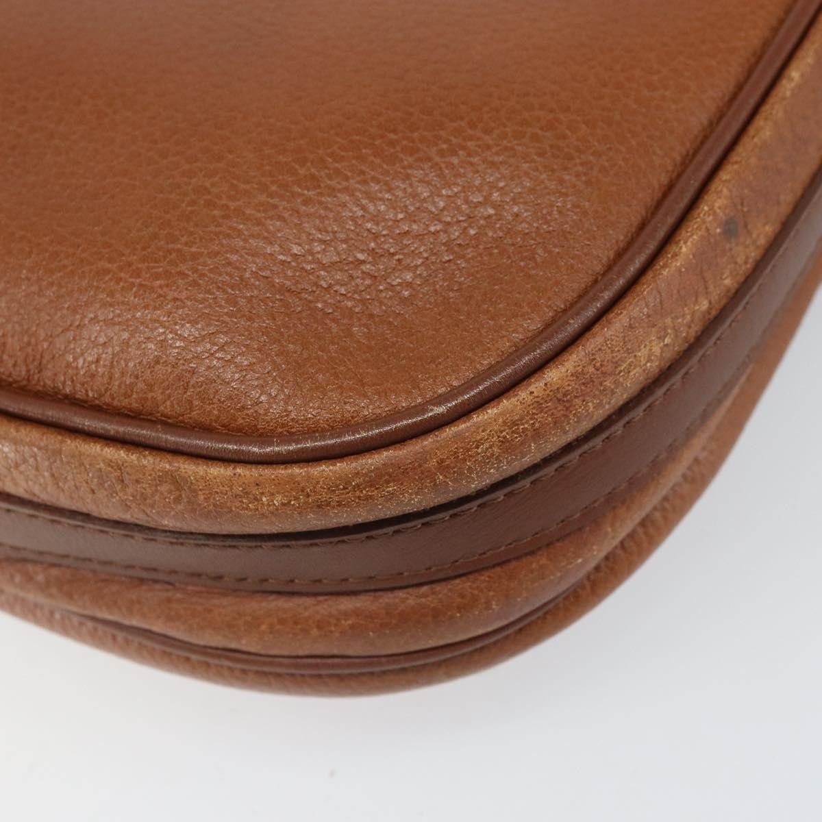 Burberry Vintage Shoulder Bag Leather Brown Leather Shoulder Bag Bag (Pre-Owned)