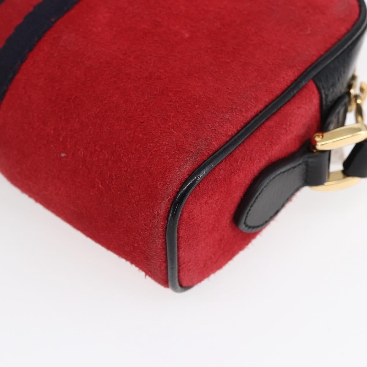 Gucci Ophidia Shoulder Bag Suede Red Suede Shoulder Bag Bag (Pre-Owned)