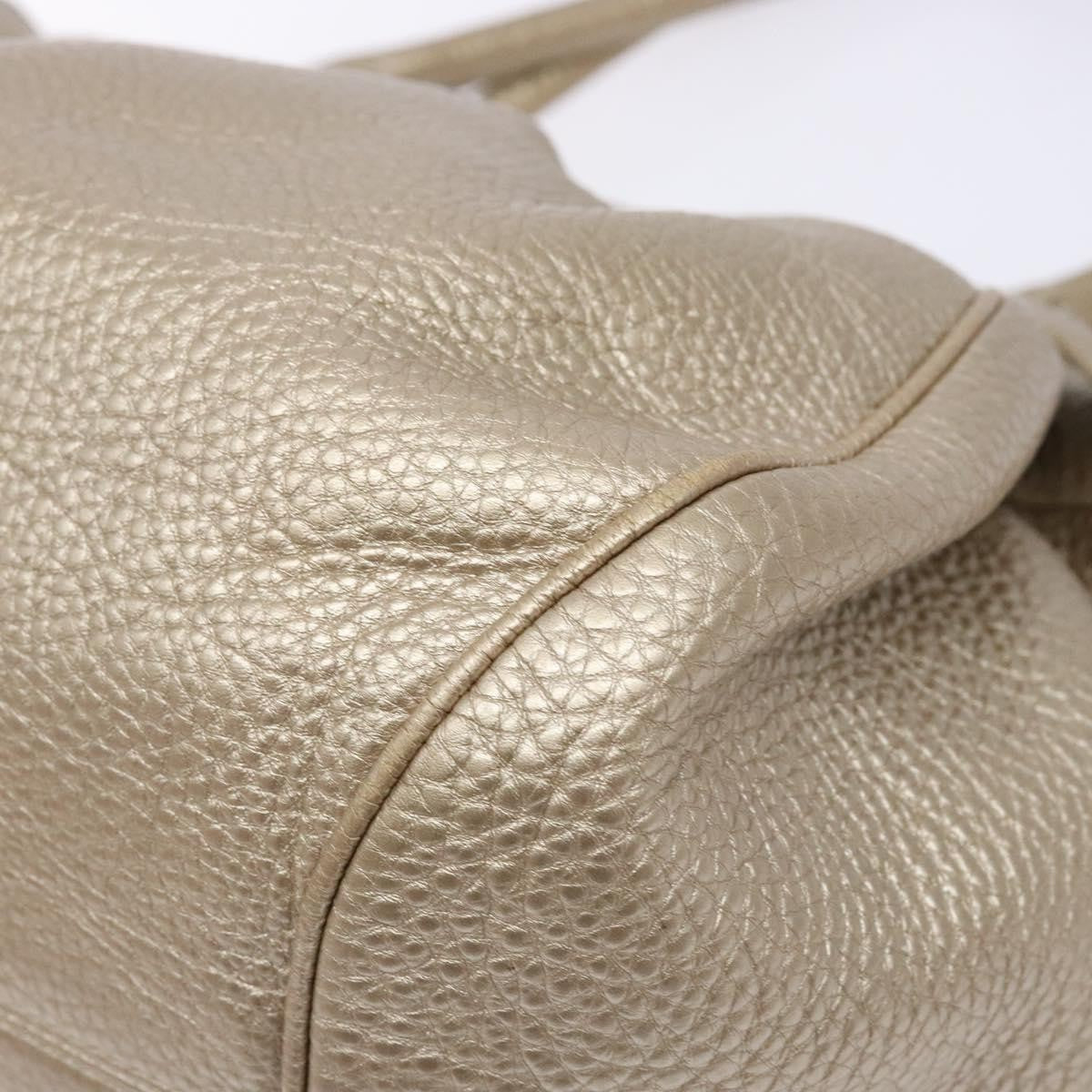 Salvatore Ferragamo Marisa Satchel Leather Gold Leather Bag (Pre-Owned)