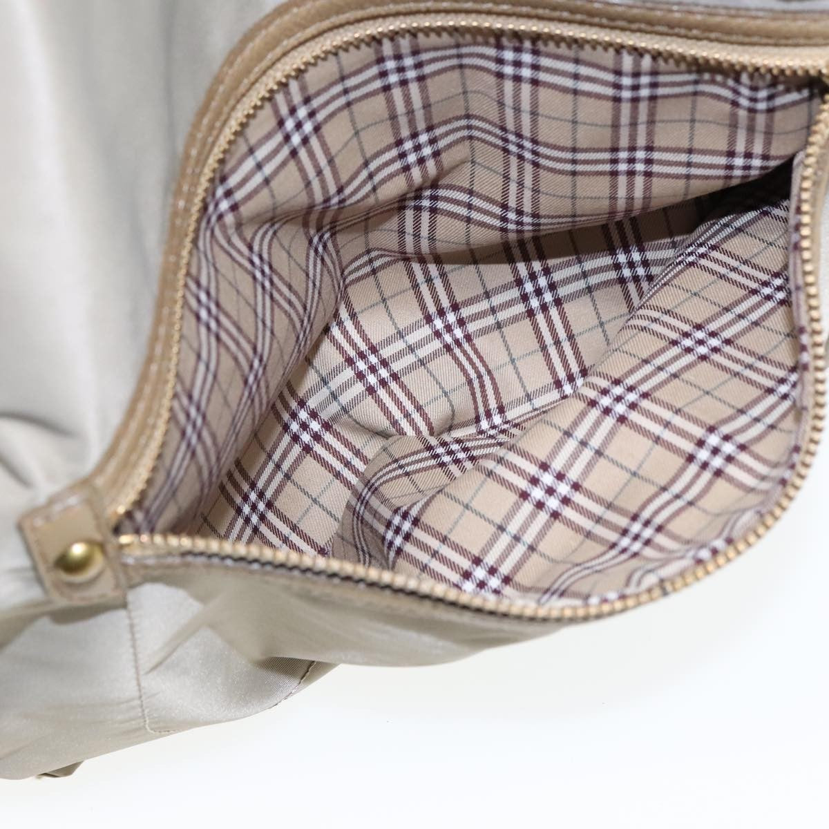 Burberry Blue Label Shoulder Bag Nylon Beige Nylon Shoulder Bag Bag (Pre-Owned)