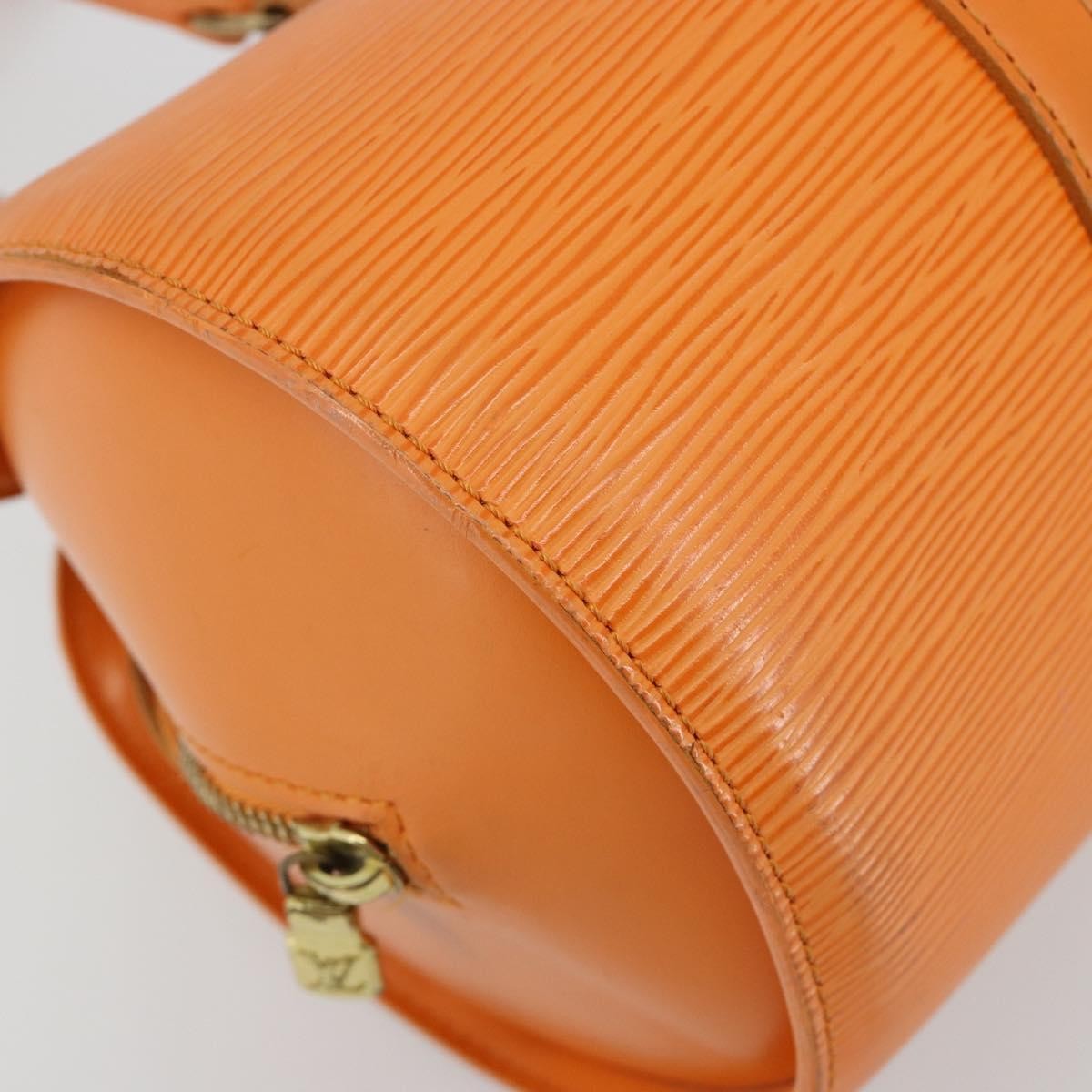 Louis Vuitton Soufflot Handbag Epi Leather Orange Leather Handbag (Pre-Owned)