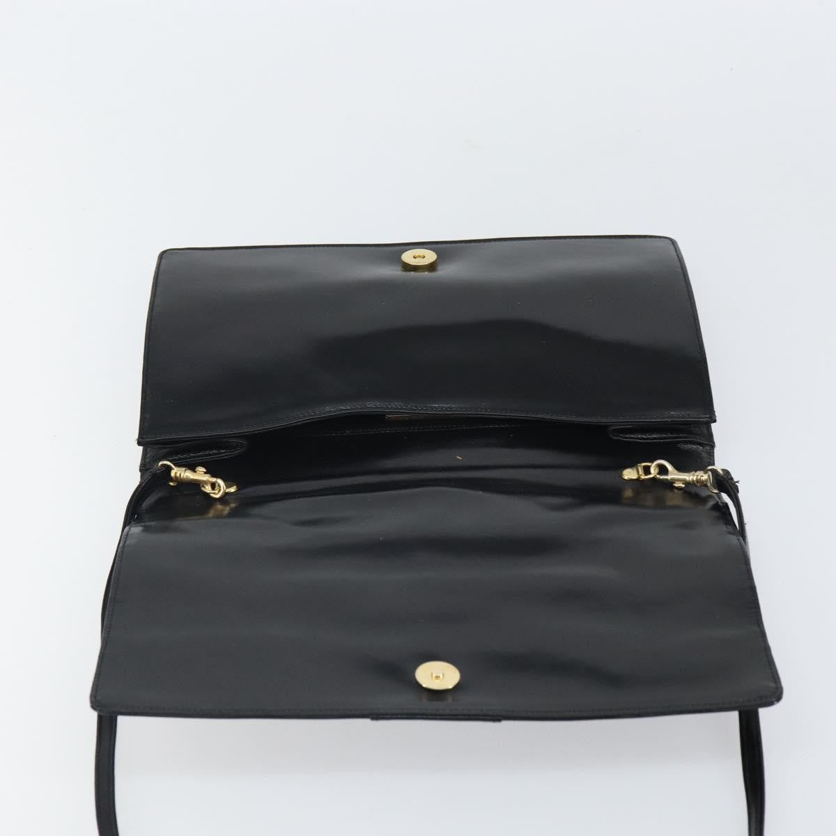 Valentino Garavani Bow Crossbody Bag Leather Black Leather Shoulder Bag Bag (Pre-Owned)