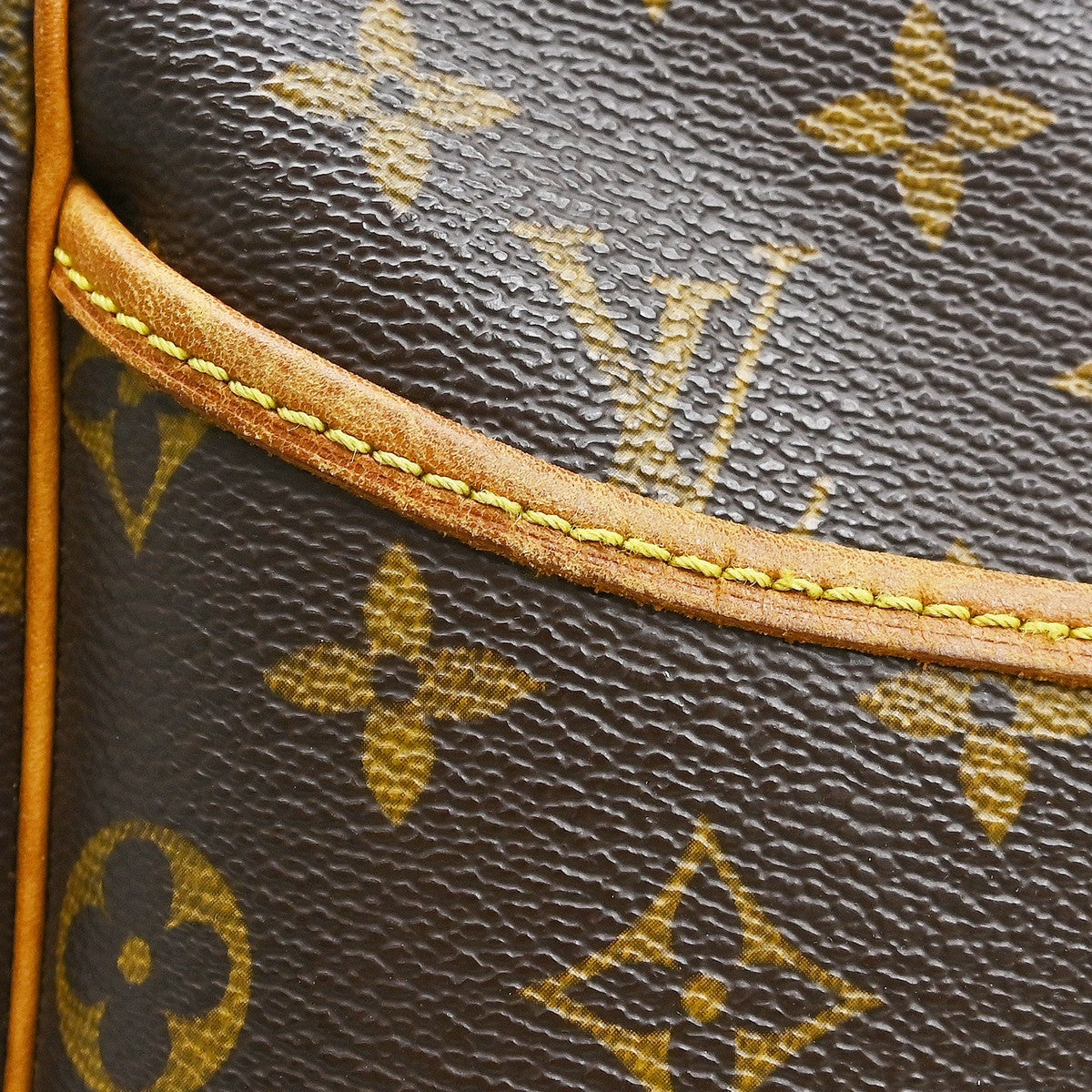 Louis Vuitton Deauville Handbag Monogram Canvas Brown Canvas Handbag (Pre-Owned)