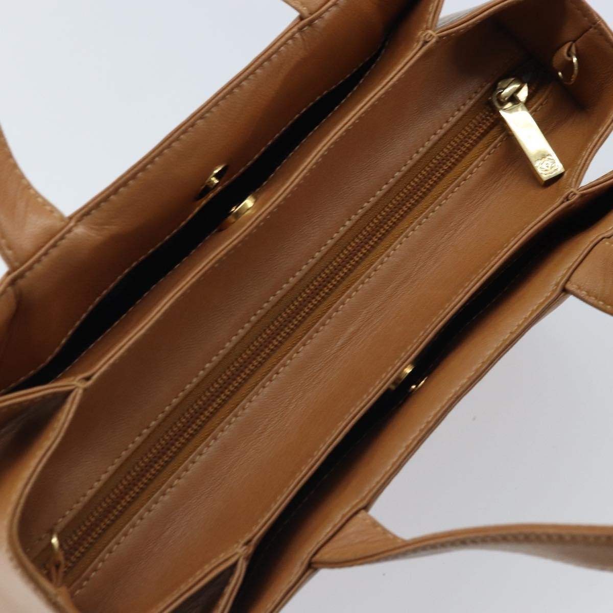Loewe Anagram Handbag Leather Brown Leather Handbag (Pre-Owned)