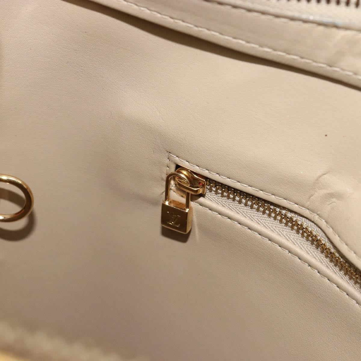 Louis Vuitton Houston Handbag Monogram Vernis Beige Patent_Leather Handbag (Pre-Owned)