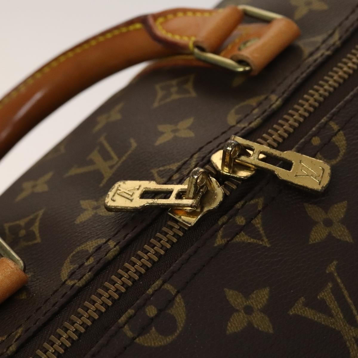 Louis Vuitton Keepall Bag Monogram Canvas Brown Canvas Travel Bag Bag (Pre-Owned)