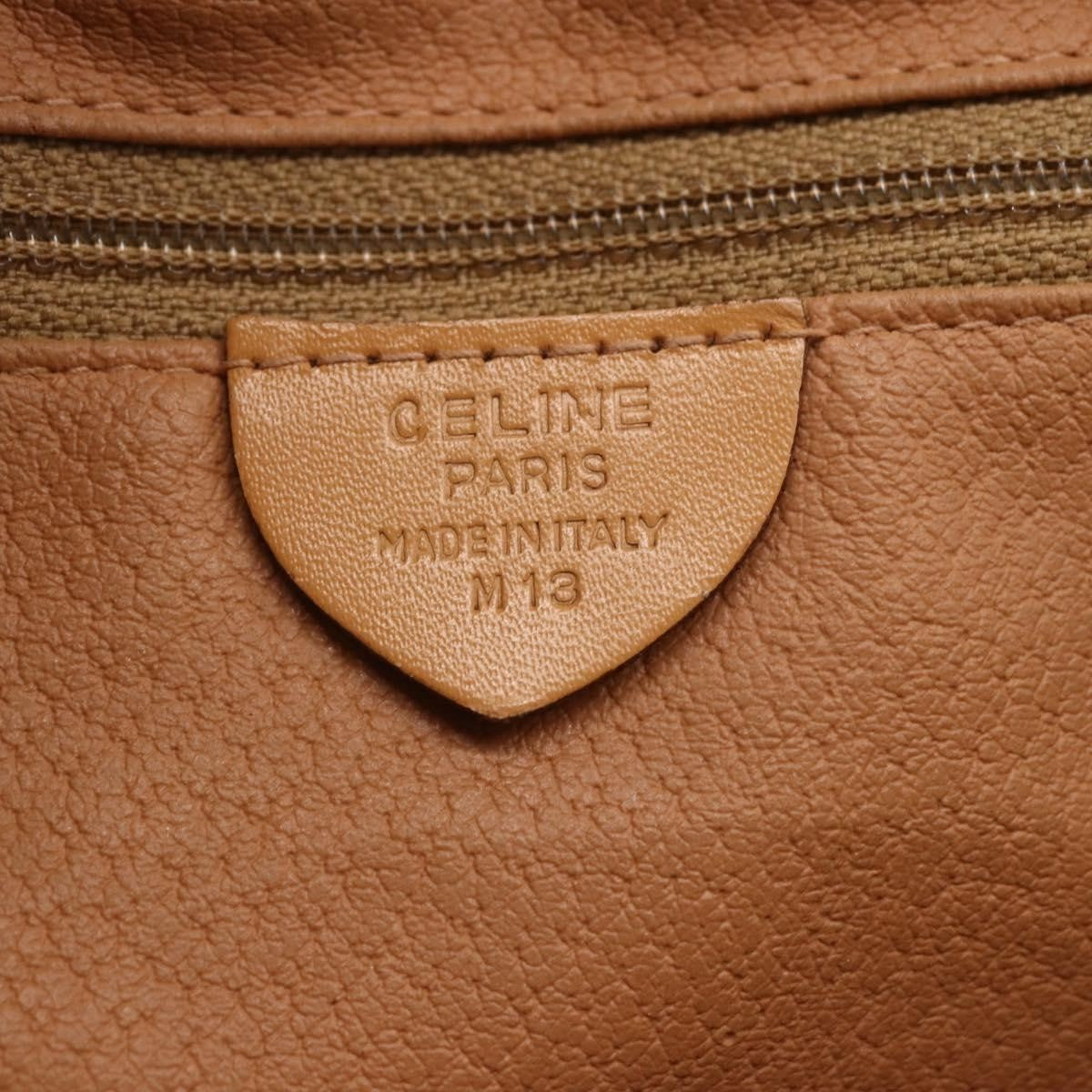 Celine Macadam Shoulder Bag Pvc Leather Brown Pvc Shoulder Bag Bag (Pre-Owned)