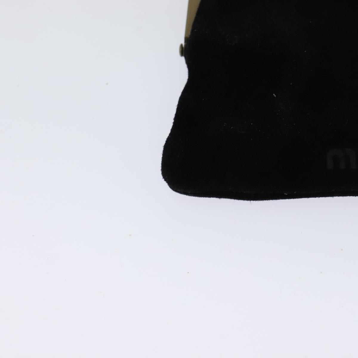 Miu Miu Kisslock Clutch Suede Black Suede Clutche & Pouche Bag (Pre-Owned)