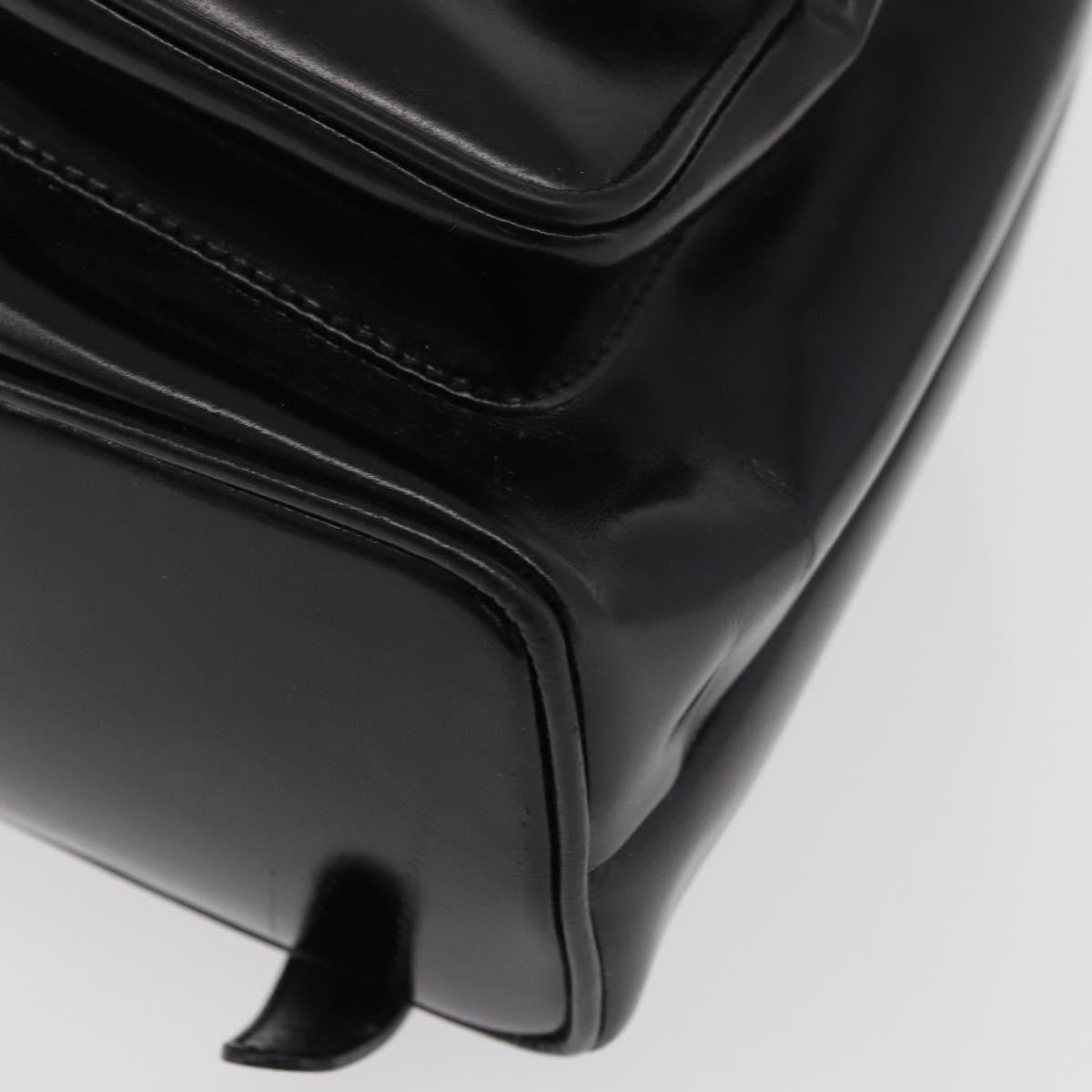 Gucci Vintage Bamboo Backpack Patent Leather Black Patent_Leather Backpack Bag (Pre-Owned)