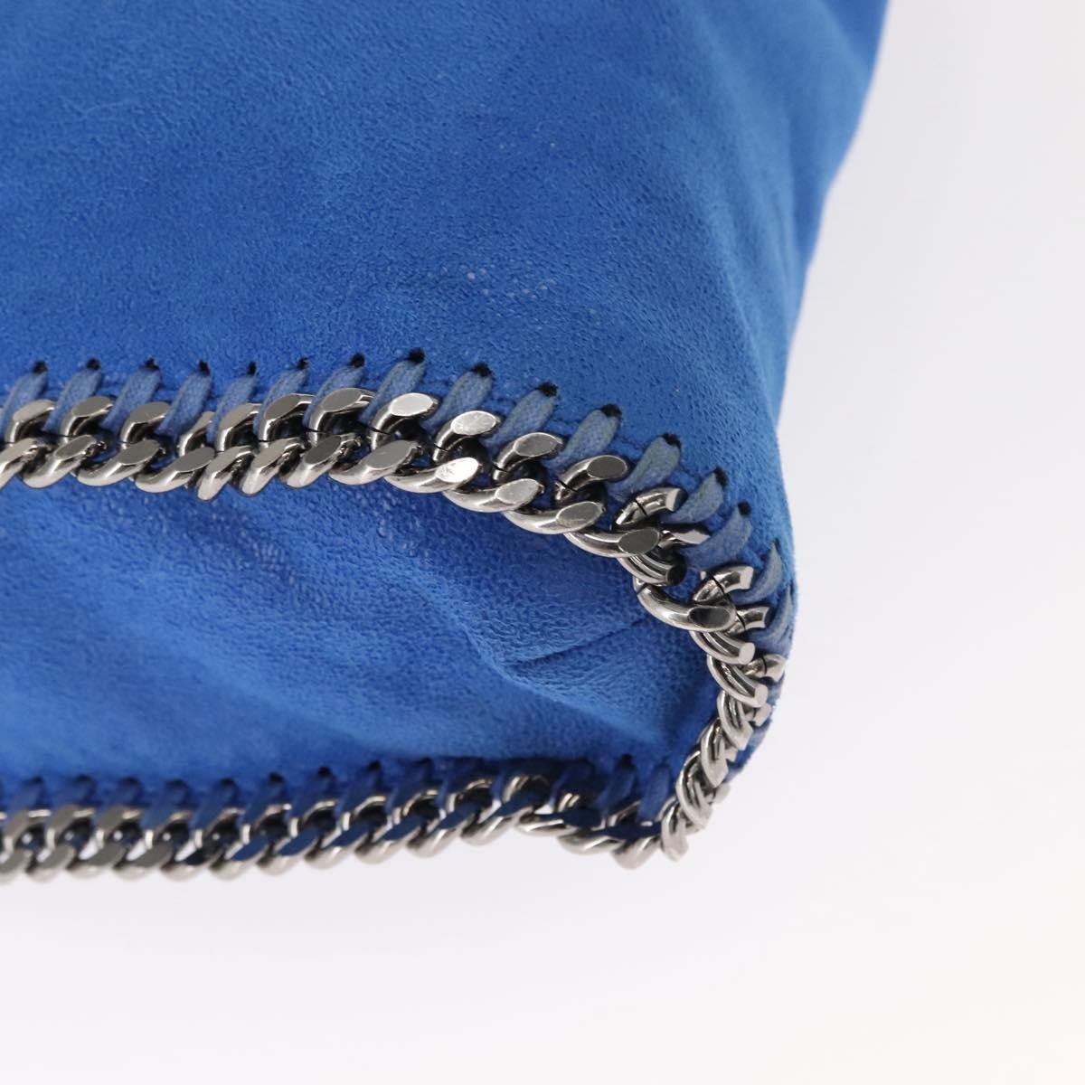 Stella Mccartney Falabella Tote Shaggy Deer Blue Polyester Tote Bag Bag (Pre-Owned)