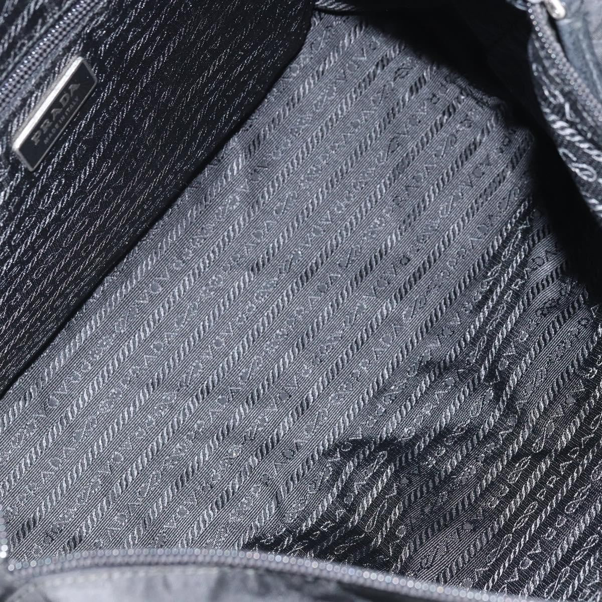Prada Vintage Zip Tote Tessuto Black Nylon Tote Bag Bag (Pre-Owned)