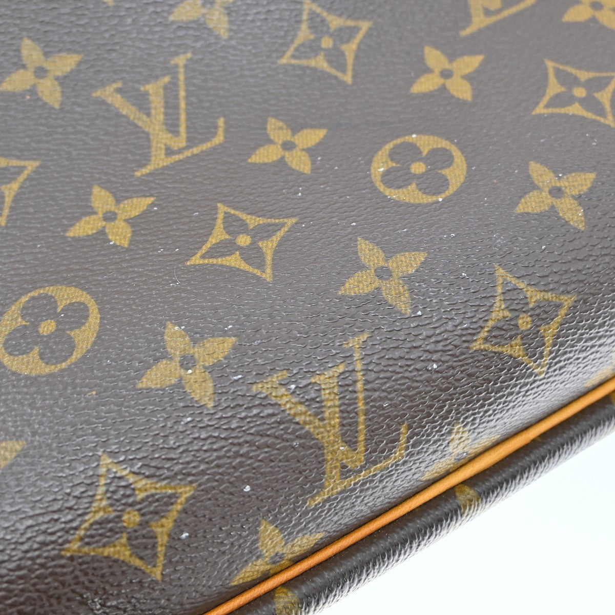Louis Vuitton Deauville Handbag Monogram Canvas Brown Canvas Handbag (Pre-Owned)