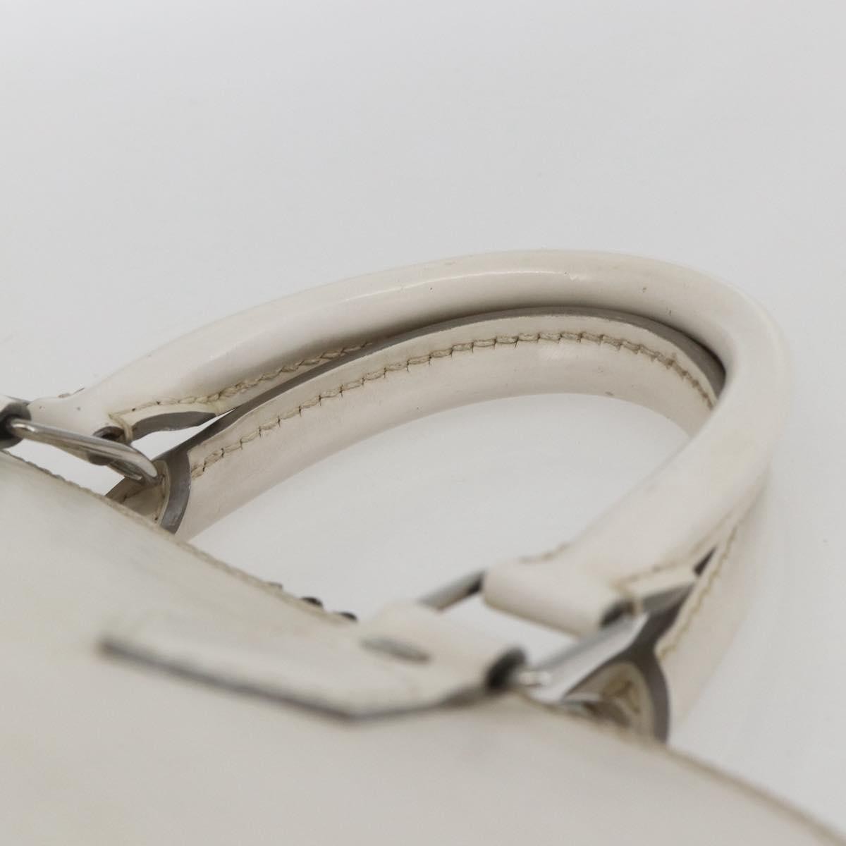 Louis Vuitton Alma Handbag Epi Leather White Leather Handbag (Pre-Owned)