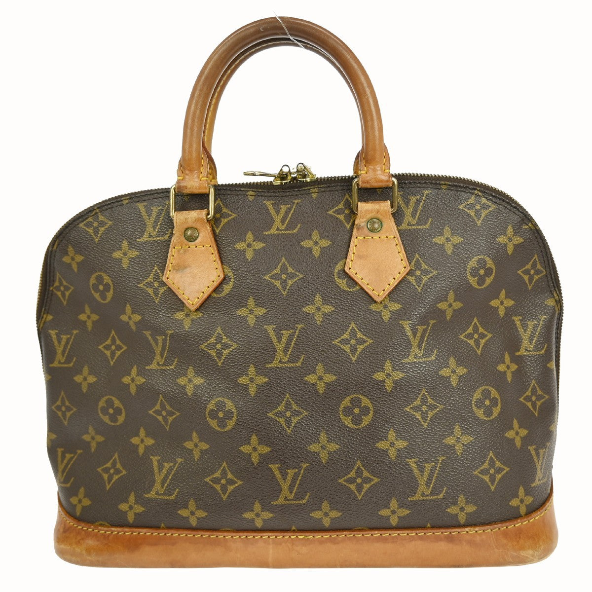 Louis Vuitton Alma Handbag Monogram Canvas Brown Canvas Handbag (Pre-Owned)
