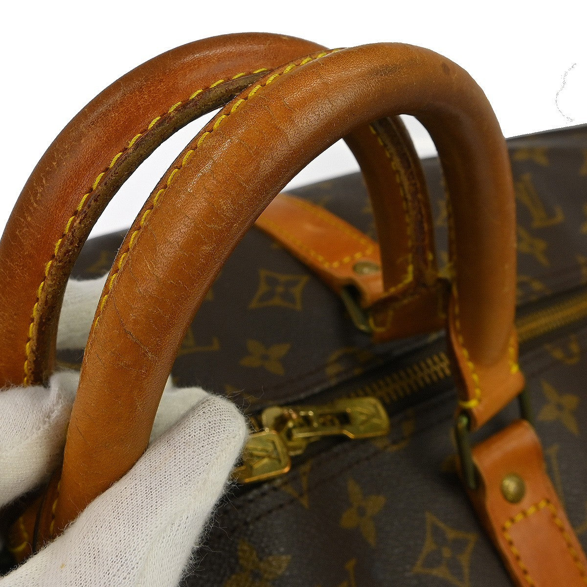 Louis Vuitton Keepall Bandouliere Bag Monogram Canvas Brown Canvas Travel Bag Bag (Pre-Owned)