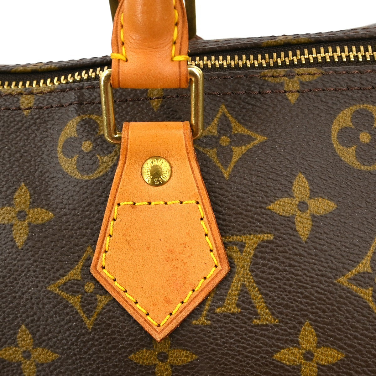 Louis Vuitton Speedy Handbag Monogram Canvas Brown Canvas Handbag (Pre-Owned)