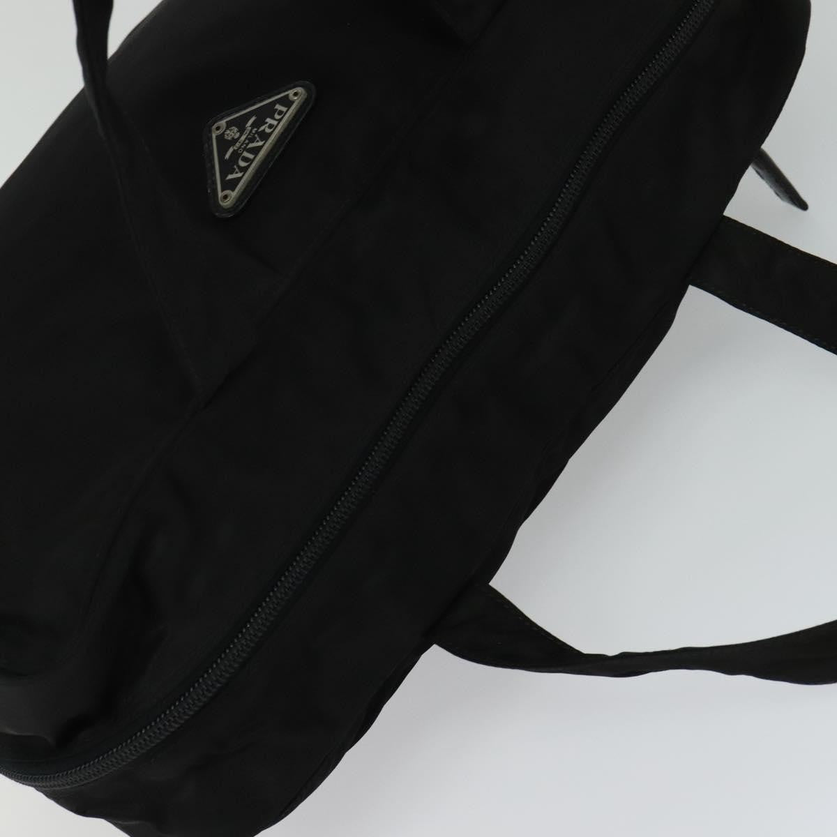 Prada Vintage Handbag Tessuto Black Nylon Handbag (Pre-Owned)