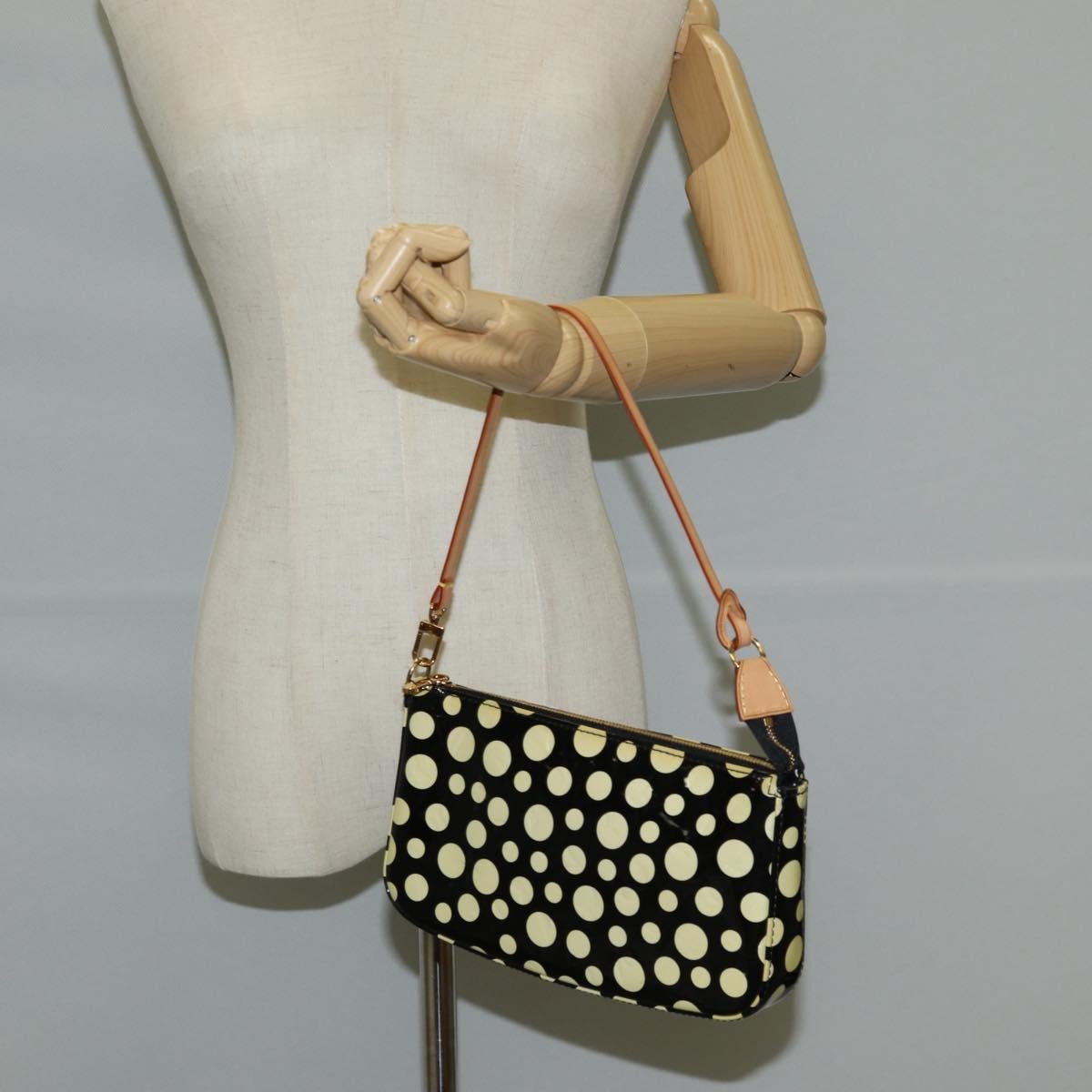 Louis Vuitton Pochette Accessoires Nm Kusama Infinity Dots Monogram Vernis Black Patent_Leather Clutche & Pouche Bag (Pre-Owned)