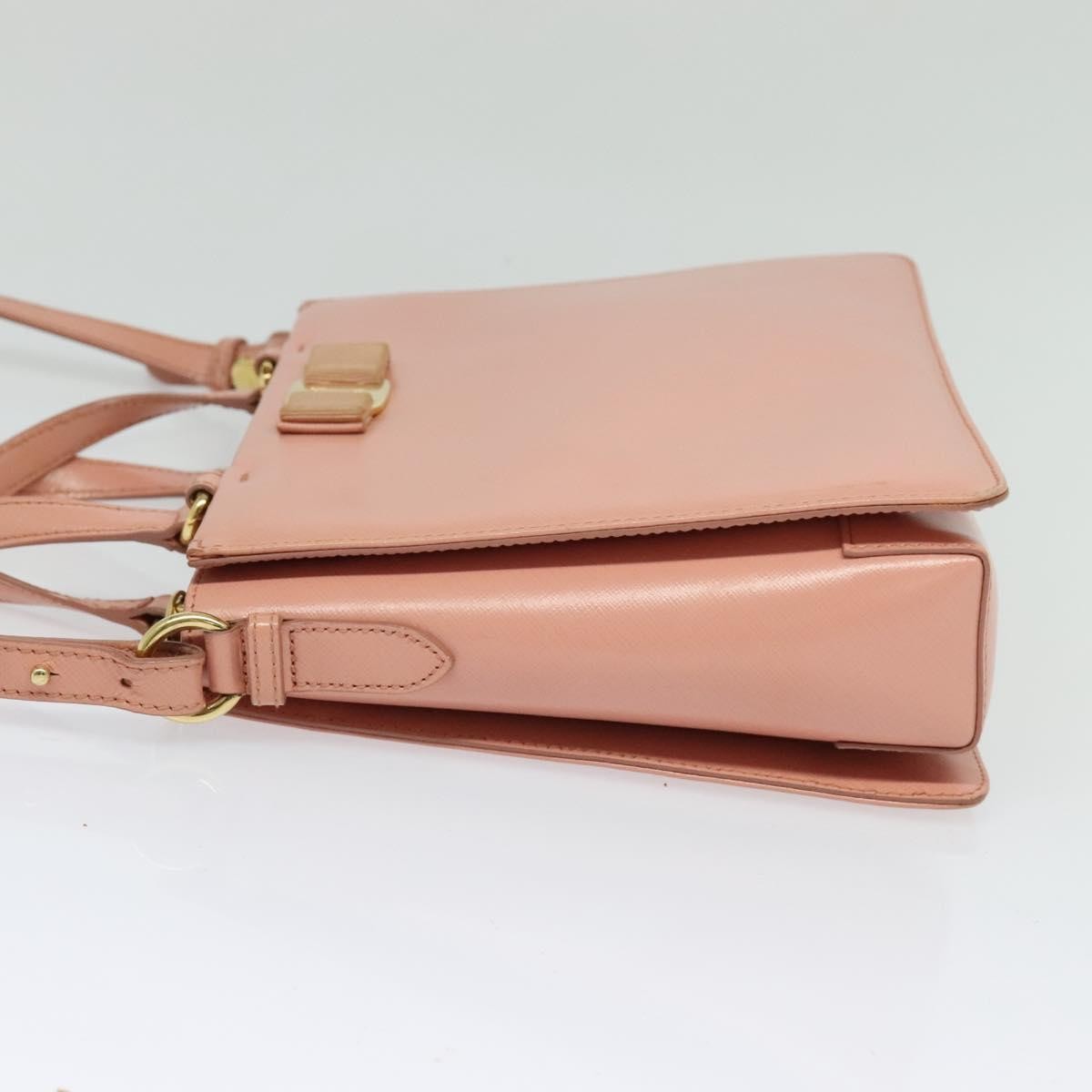 Salvatore Ferragamo Vala Shoulder Bag Leather Pink Leather Bag (Pre-Owned)