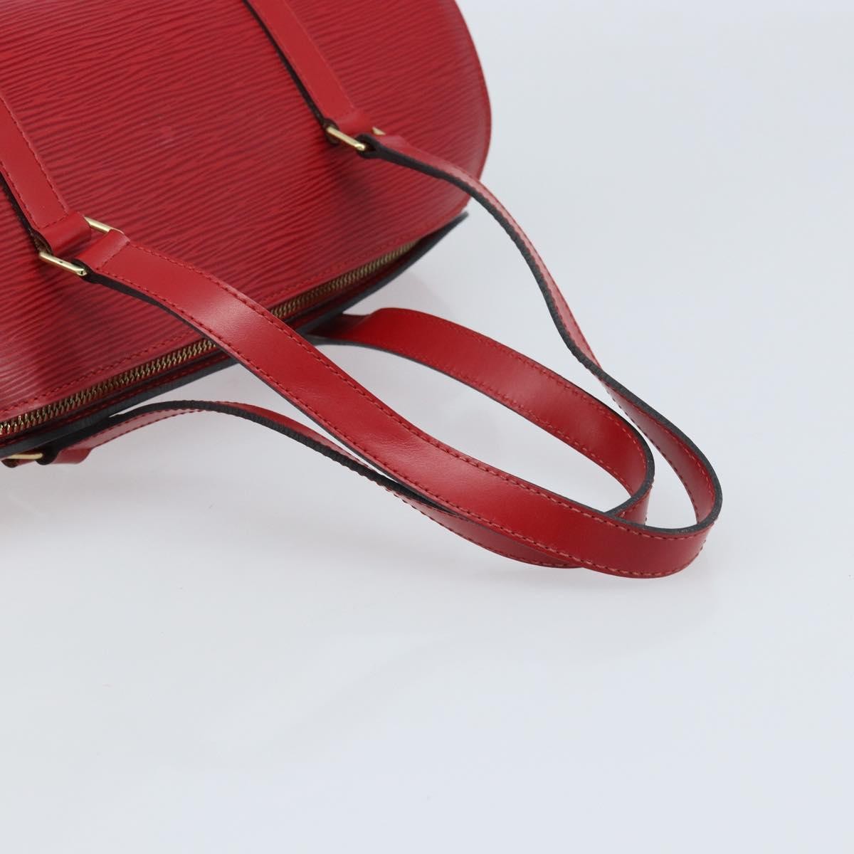 Louis Vuitton Soufflot Handbag Epi Leather Red Leather Handbag (Pre-Owned)