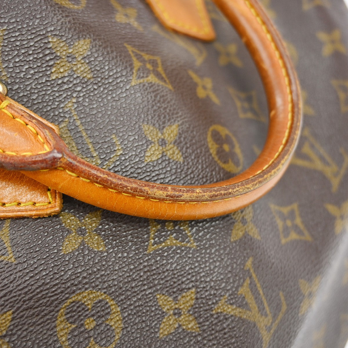 Louis Vuitton Speedy Handbag Monogram Canvas Brown Canvas Handbag (Pre-Owned)
