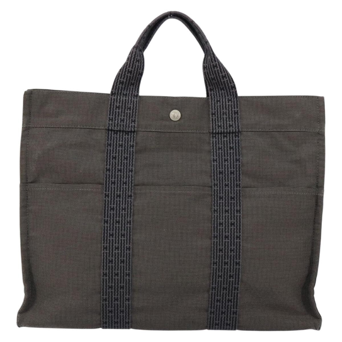 Hermes Fourre-Tout Herline Fourre-Tout Herline Gray Canvas Tote Bag Bag (Pre-Owned)